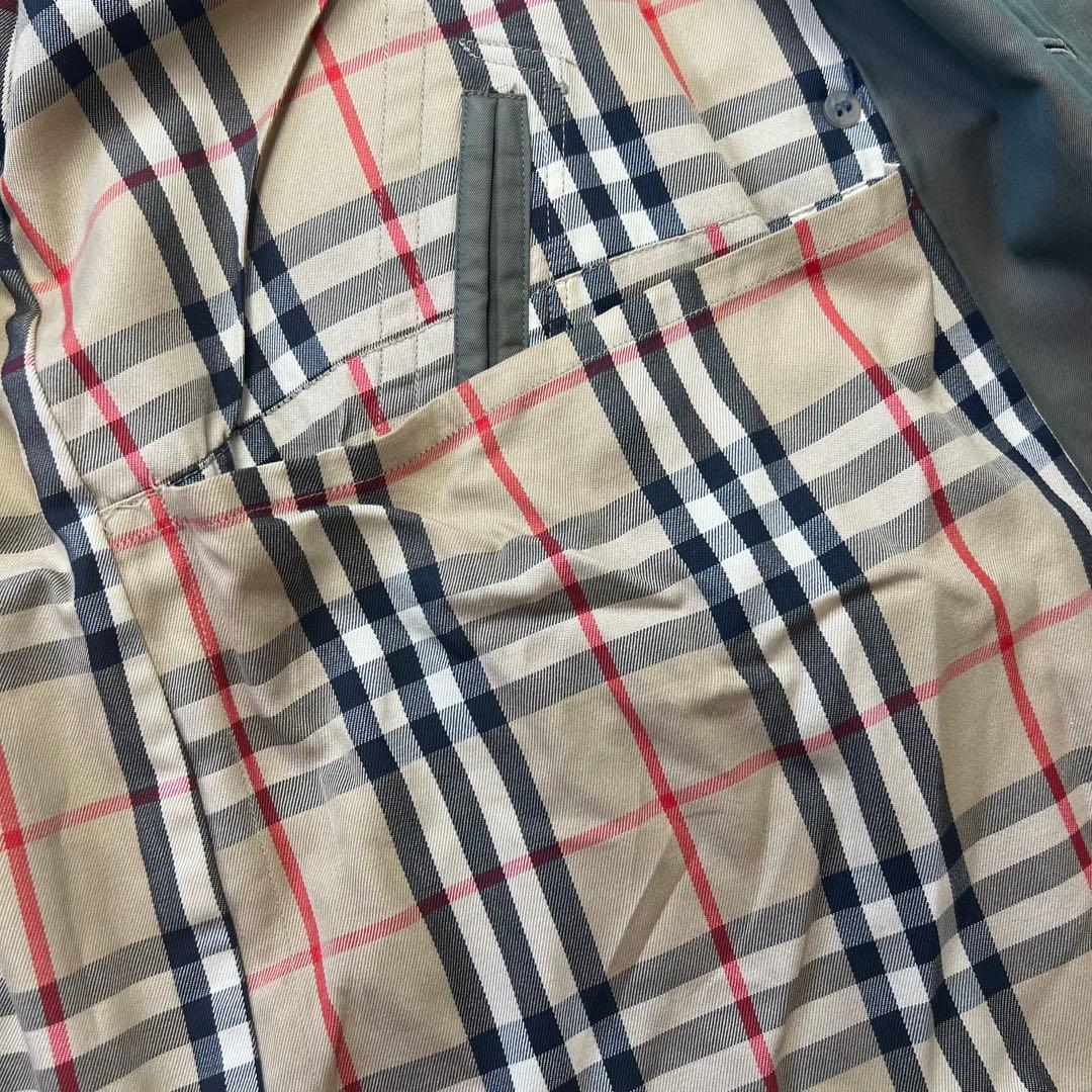 バーバリー　トレンチコート　ベルト　ノバチェック カーキ　L相当