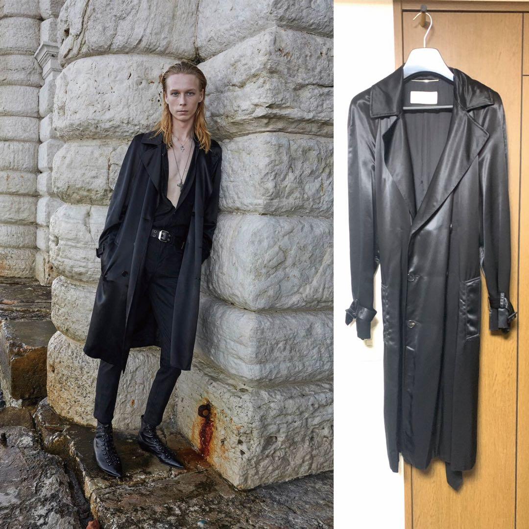 SAINT LAURENT レーヨン100% トレンチコート 48