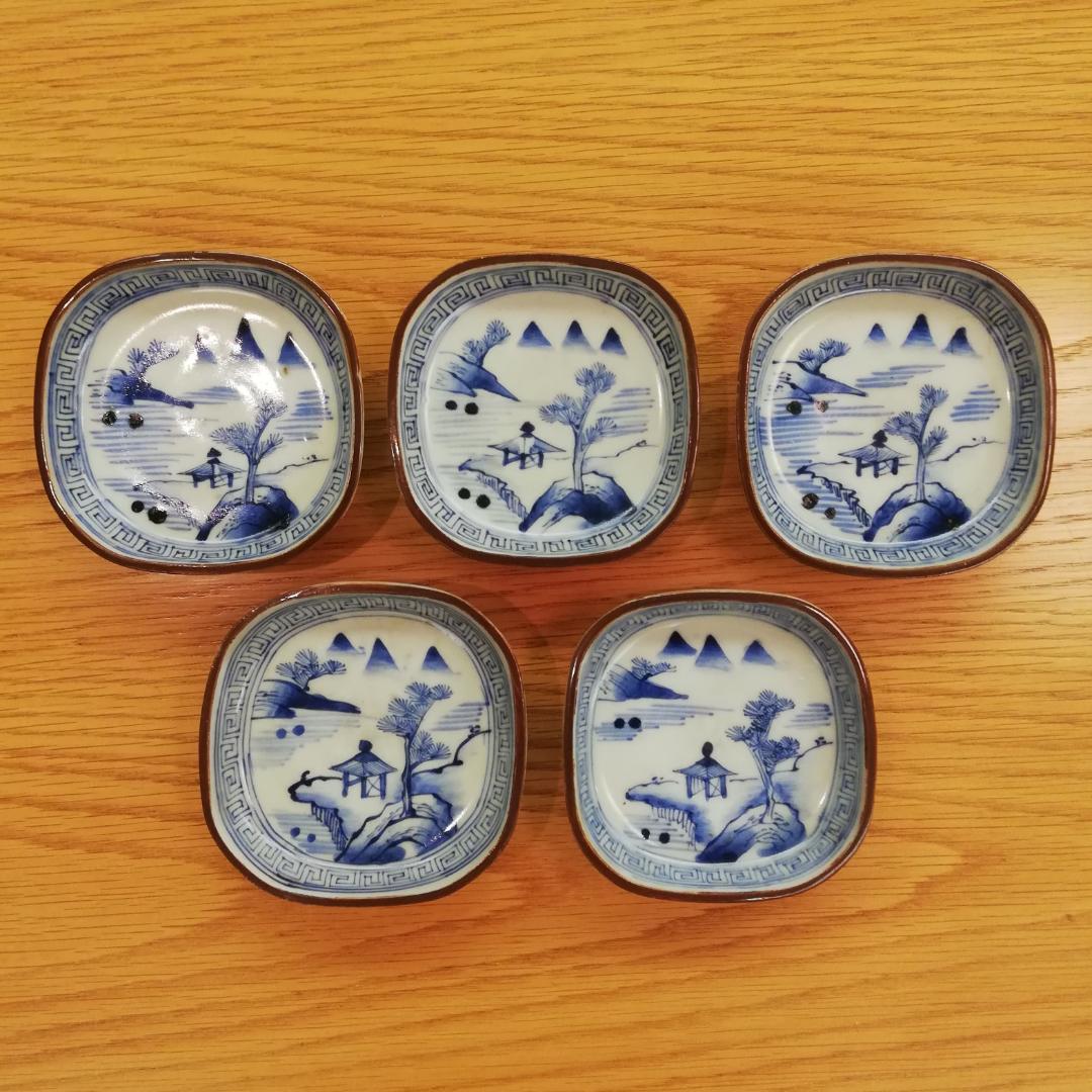 亀山焼 染付小皿