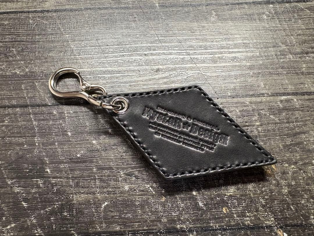 栃木レザー スタッズコンパクトウォレット＆スタッズキーホルダー　セット販売①