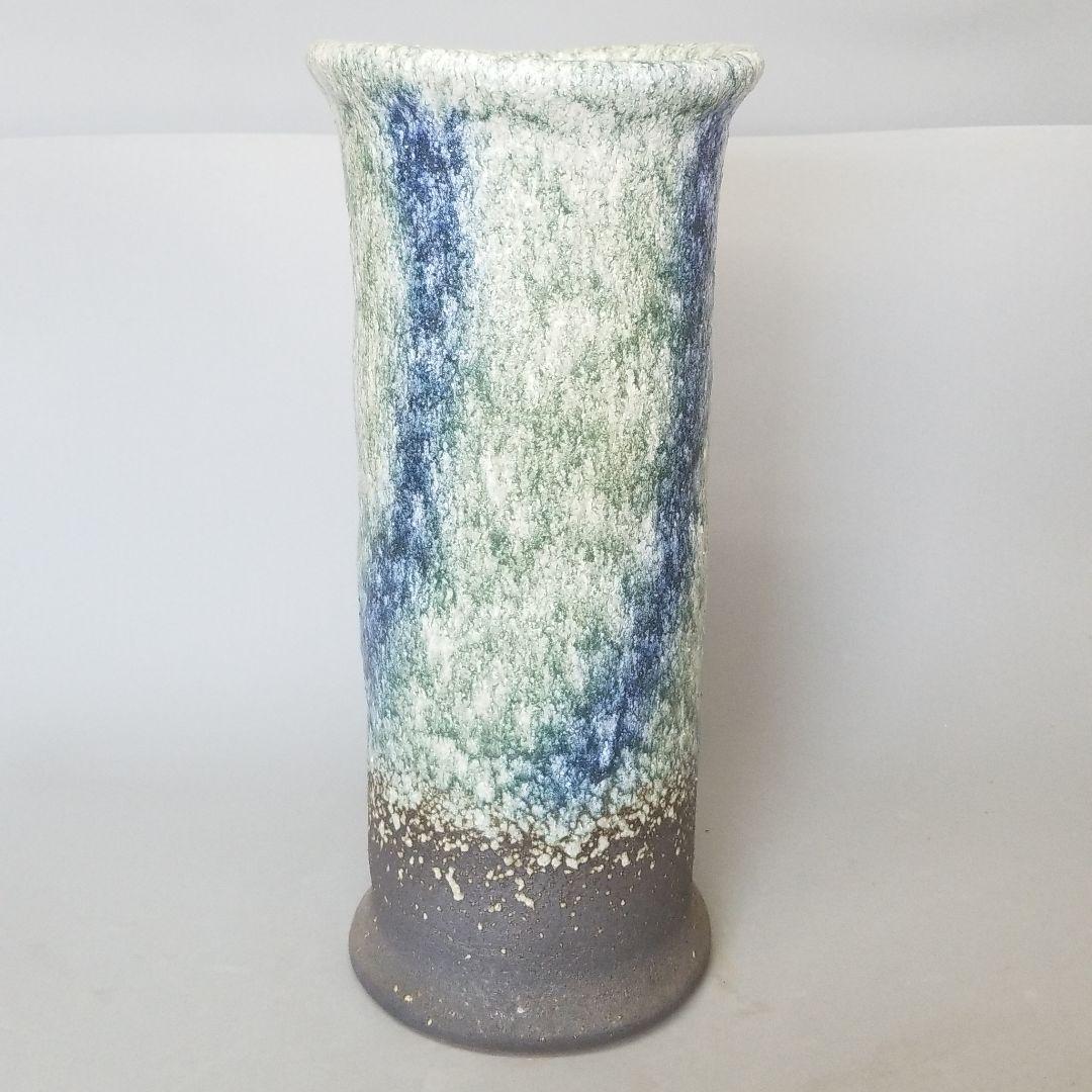 信楽焼 傘立て 青緑窯変 高さ４９cm