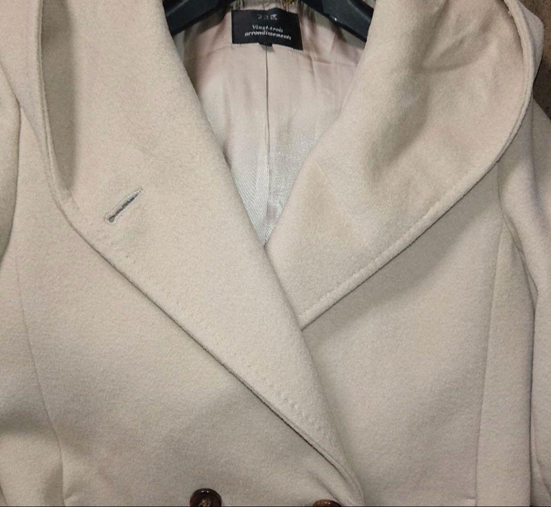 23区 ウールアンゴラビーバー フーデッドコート