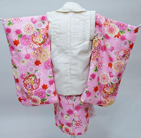 七五三 三歳 女児 被布 着物 フルセット 百花繚乱 NO35022
