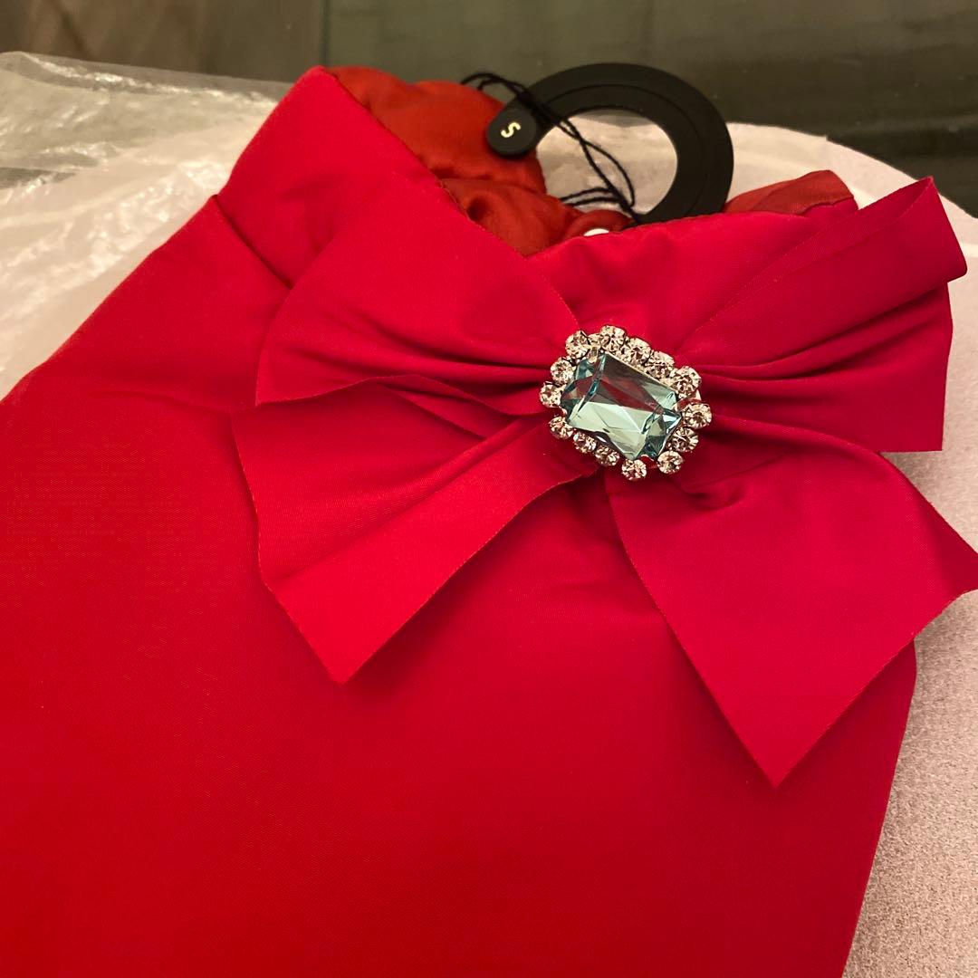 タイムセール❣️新品❤︎ルイスドッグlouisdog❤︎ フリルダウンコートビジュー付