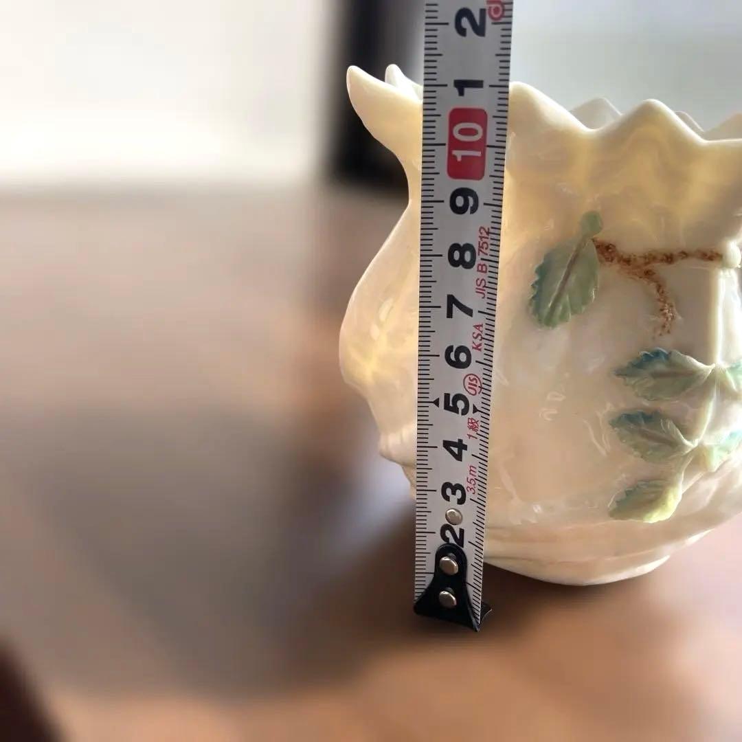 美品レア 高級陶磁器ベリーク（パリアンチャイナ）花瓶と小皿