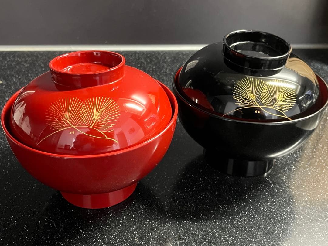越前漆器　漆遊館　雑煮椀　2点セット
