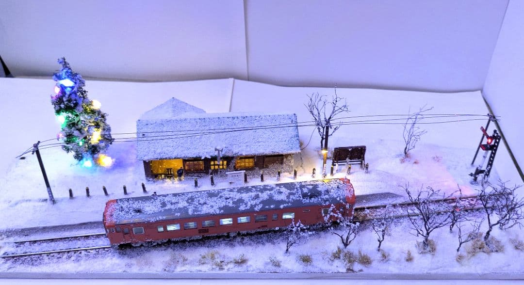 辛*盛様 Ｎゲージ・ジオラマ【鉄道員(ぼっほや)の情景】　※車両付き