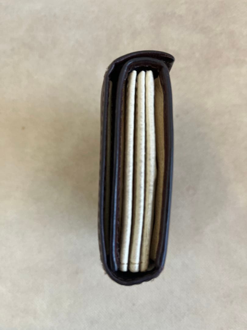 m+ エムピウ ミッレフォッリエ P25 二つ折り財布 タバコ×ベージュ　左利き