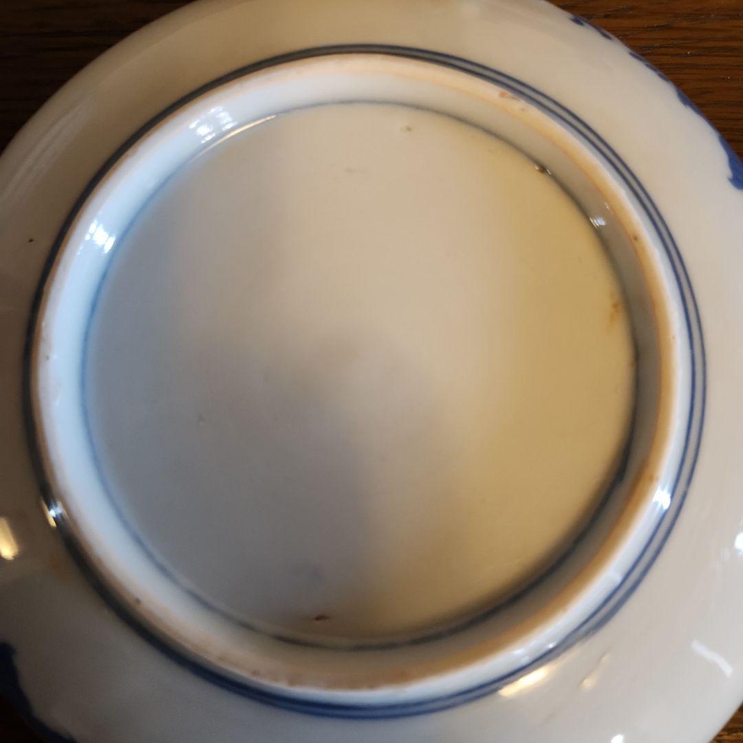 古伊万里　染付　印判　膾皿　5客セット　骨董品　伊万里焼