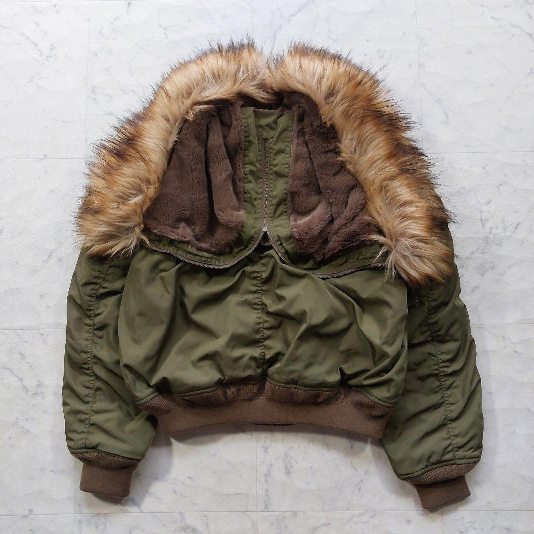 美品 マウジー MOUSSY N-2B ミリタリージャケット F カーキ