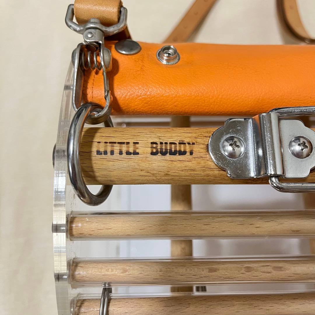 LITTLE BUDDY クリア中型インコ用　オレンジ×グリーン