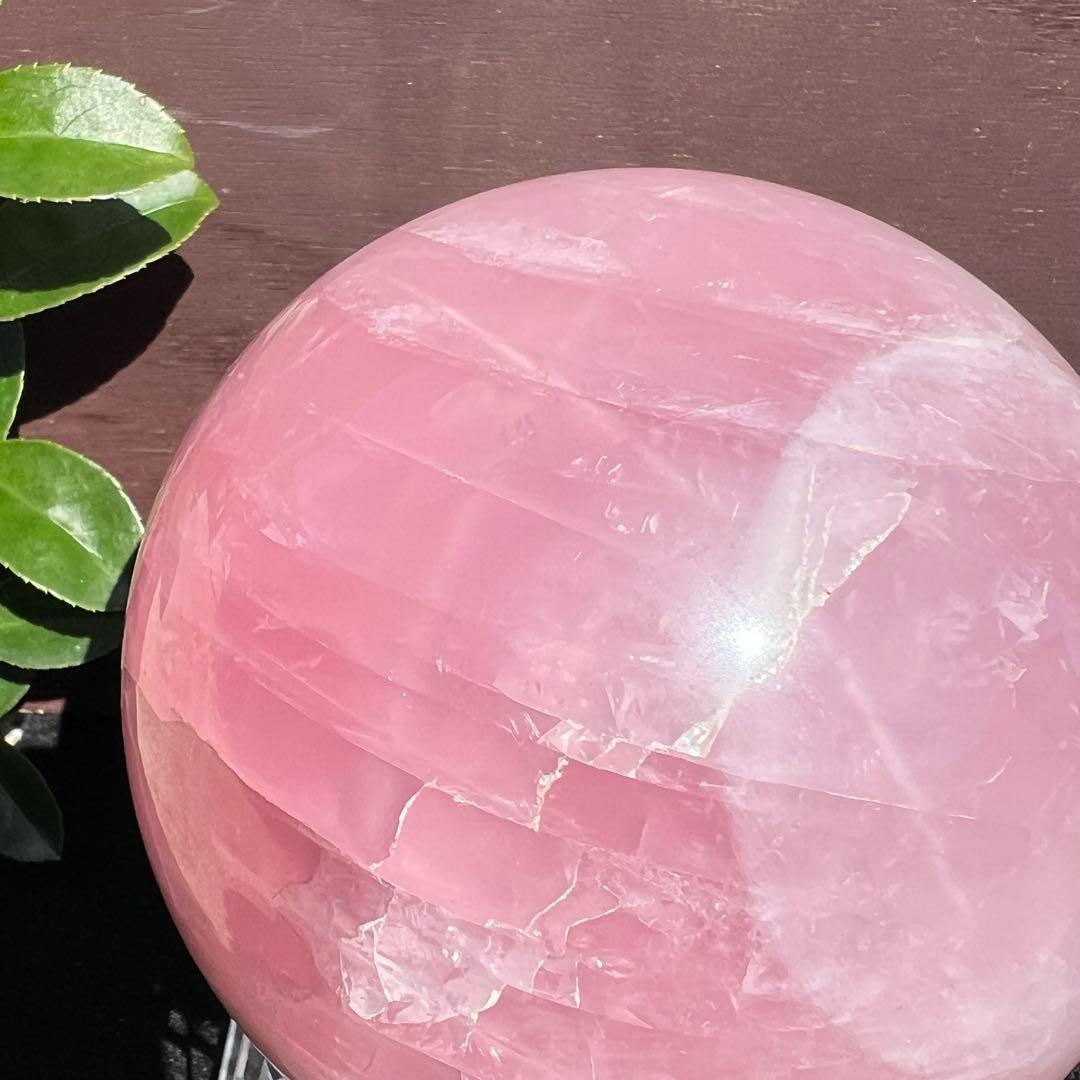 スターローズクォーツ 丸玉 スフィア 紅水晶 天然石 パワーストーン 置物