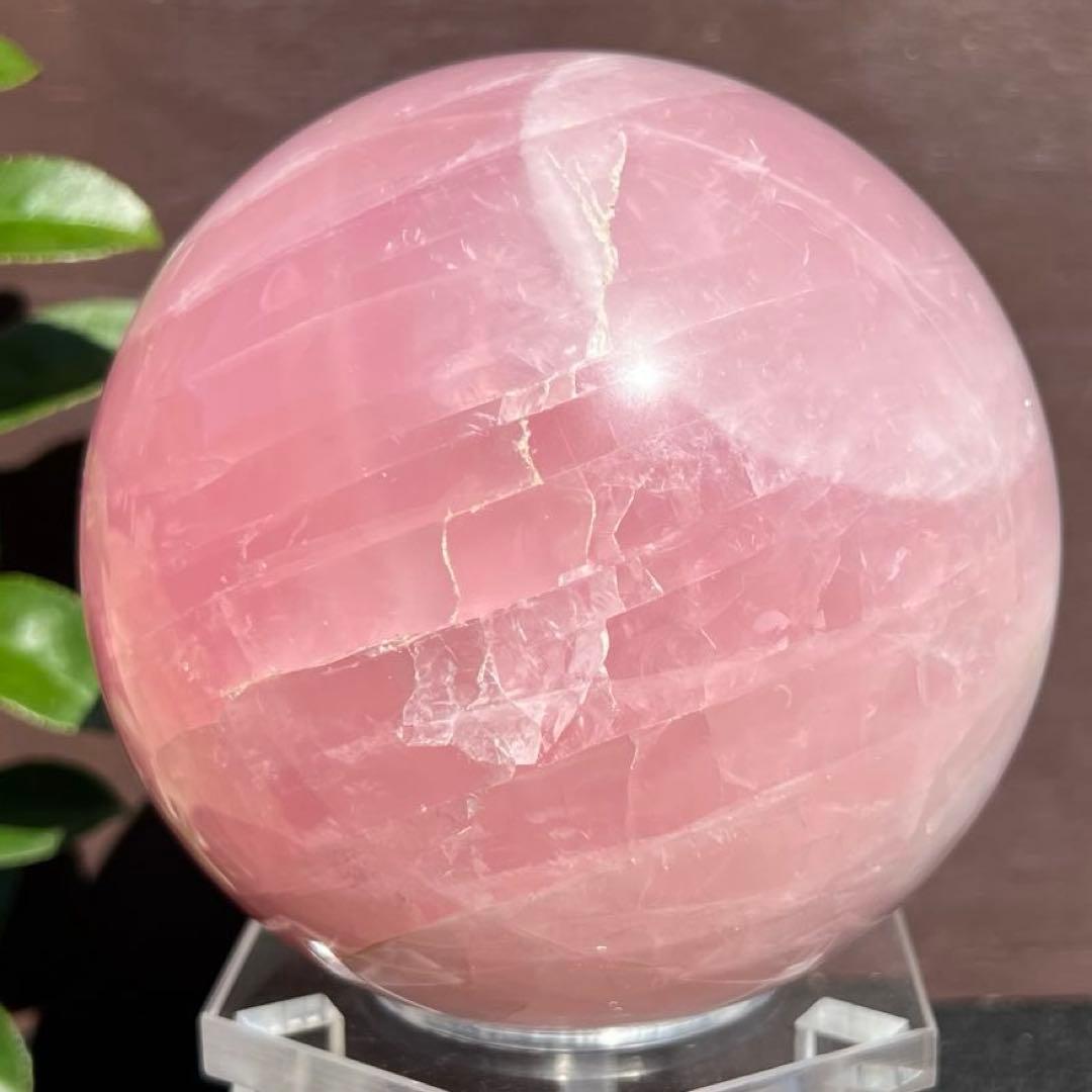 スターローズクォーツ 丸玉 スフィア 紅水晶 天然石 パワーストーン 置物