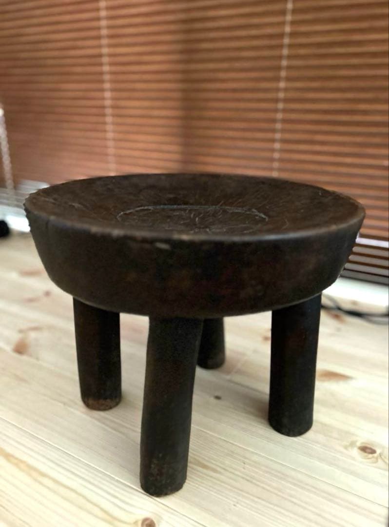 セヌフォ族　スツール　ビンテージ ブラウン