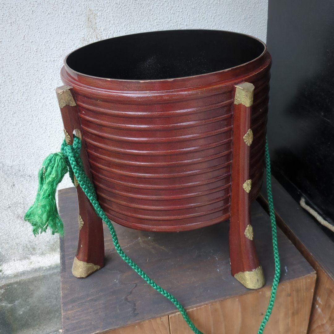 お買い物　骨董　ほかい　大名道具　漆　梨地　木製　2つ