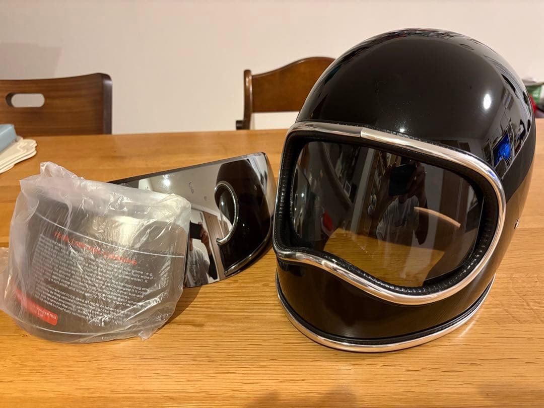 スペースヘルメット風 新品シールド付(新旧計3枚)