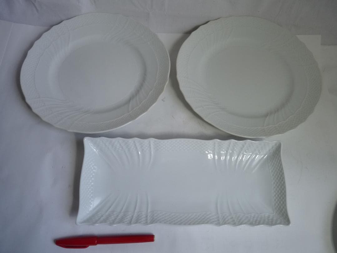 ジノリ ベッキオホワイト 皿2枚と長皿1枚セット