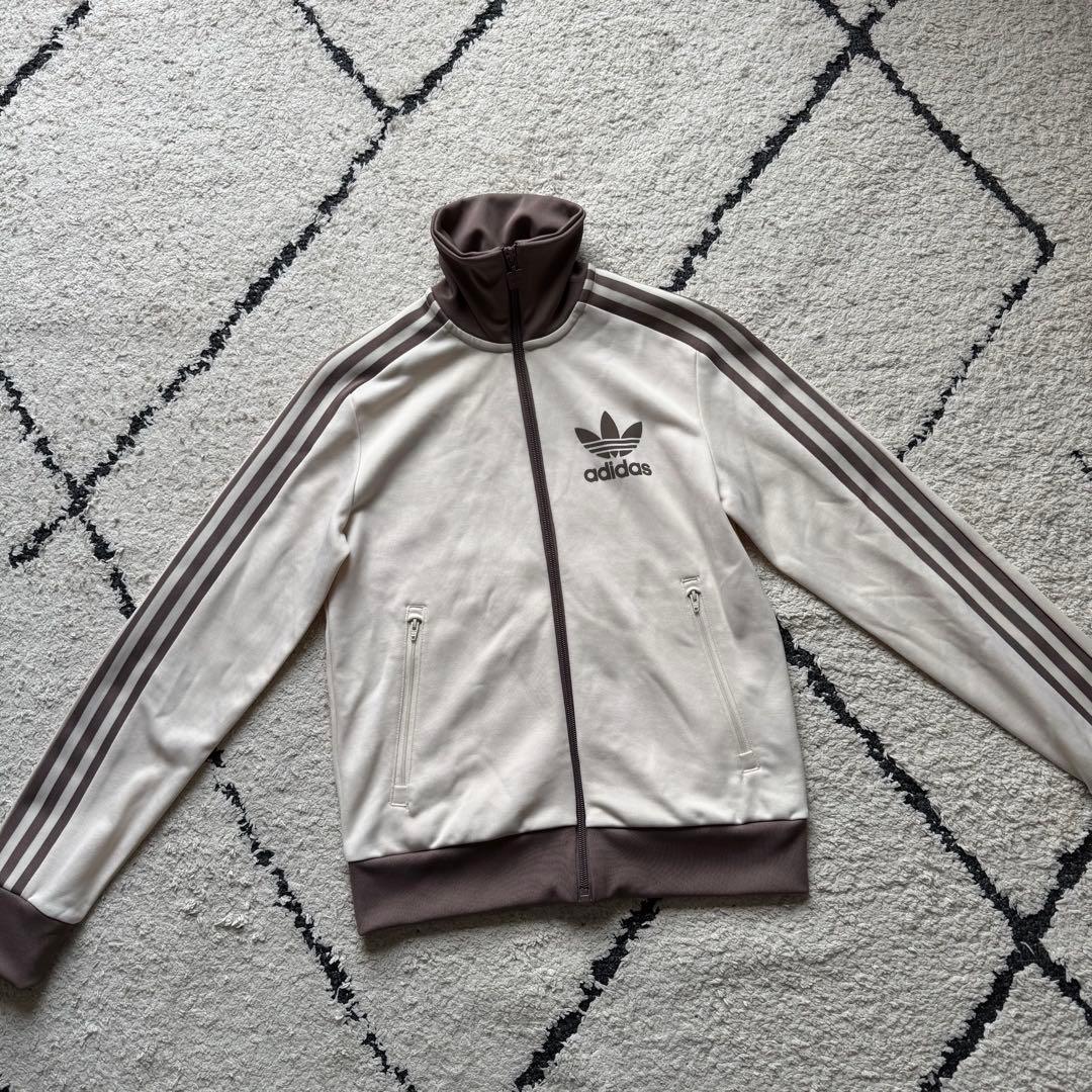 良色　アディダス　ベッケンバウアー　トラックジャケット　ベージュ　ブラウン　S