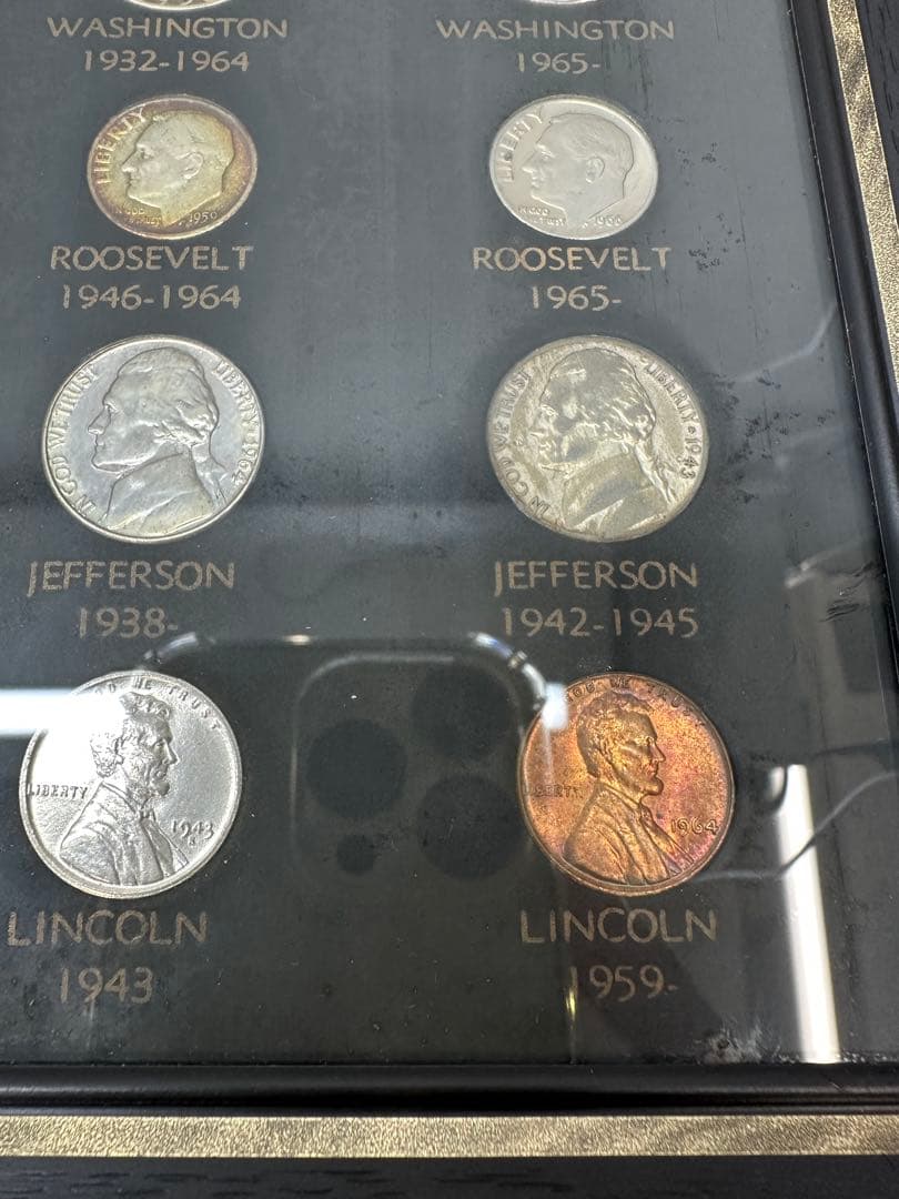 額入りアメリカ20世紀硬貨セット　銀貨