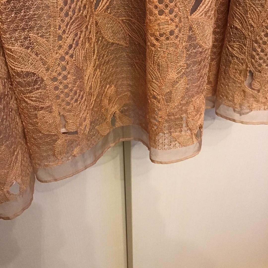 ebure エブール シルクレース　ロングスカート　36