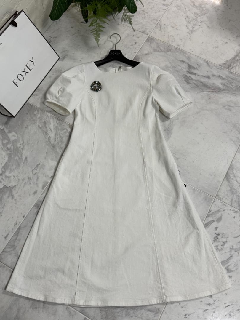 専用★現行品★★FOXEY/フォクシードレス ワンピース パロマ ホワイト38