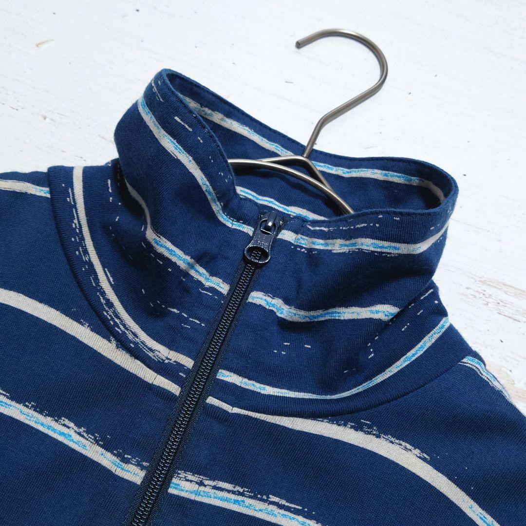 【美品】ポータークラシック アーティスト ボーダー ジップアップ タートルネック