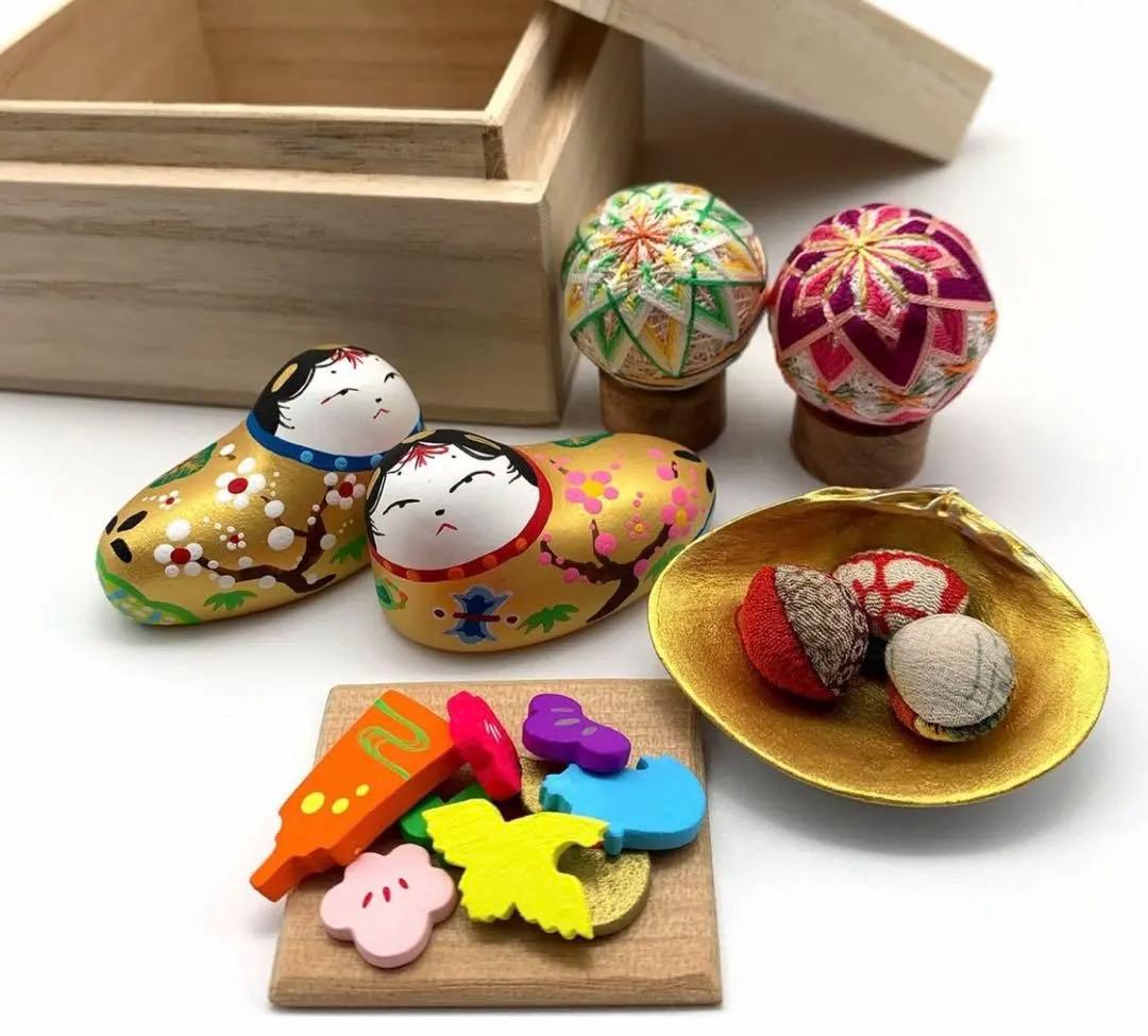 銀座和光 犬筥おはじきセット 雛人形 七五三 雛祭り 湯本禎子 桐箱入 木目込み