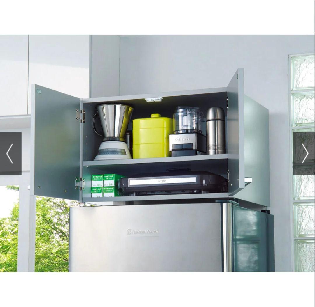 dinos ディノス 光沢仕上げ・冷蔵庫上ストッカー 幅57cm（脚部59cm）