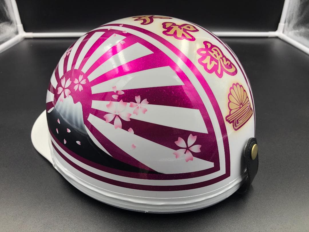 コルク半　カスタム　富士日章　ホワイトピンクラメ　桜　文字あり高級クリヤ送料無料