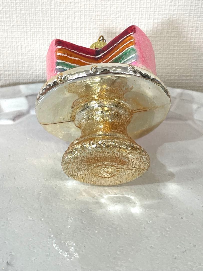 ガラスオーナメント　ピンクレインボーケーキ　アスティエ・ド・ヴィラット