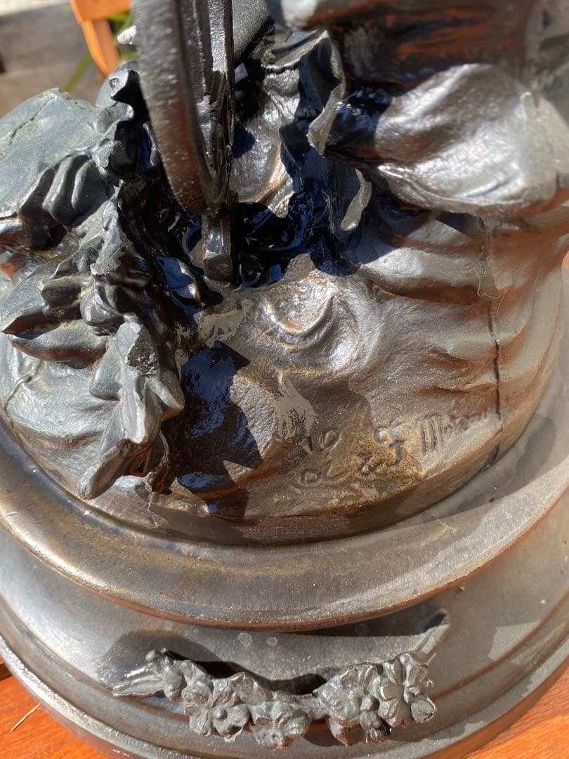 【重厚ブロンズ像｜クラシック調ヴィンテージ・ガーデンオブジェ】