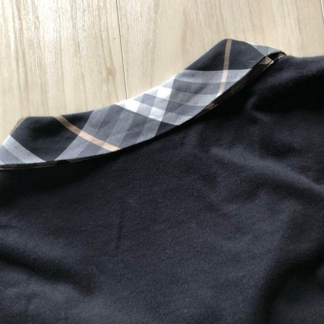 バーバリーブルーレーベル　ボウタイ ブラウス リボン パフスリーブ チェック柄
