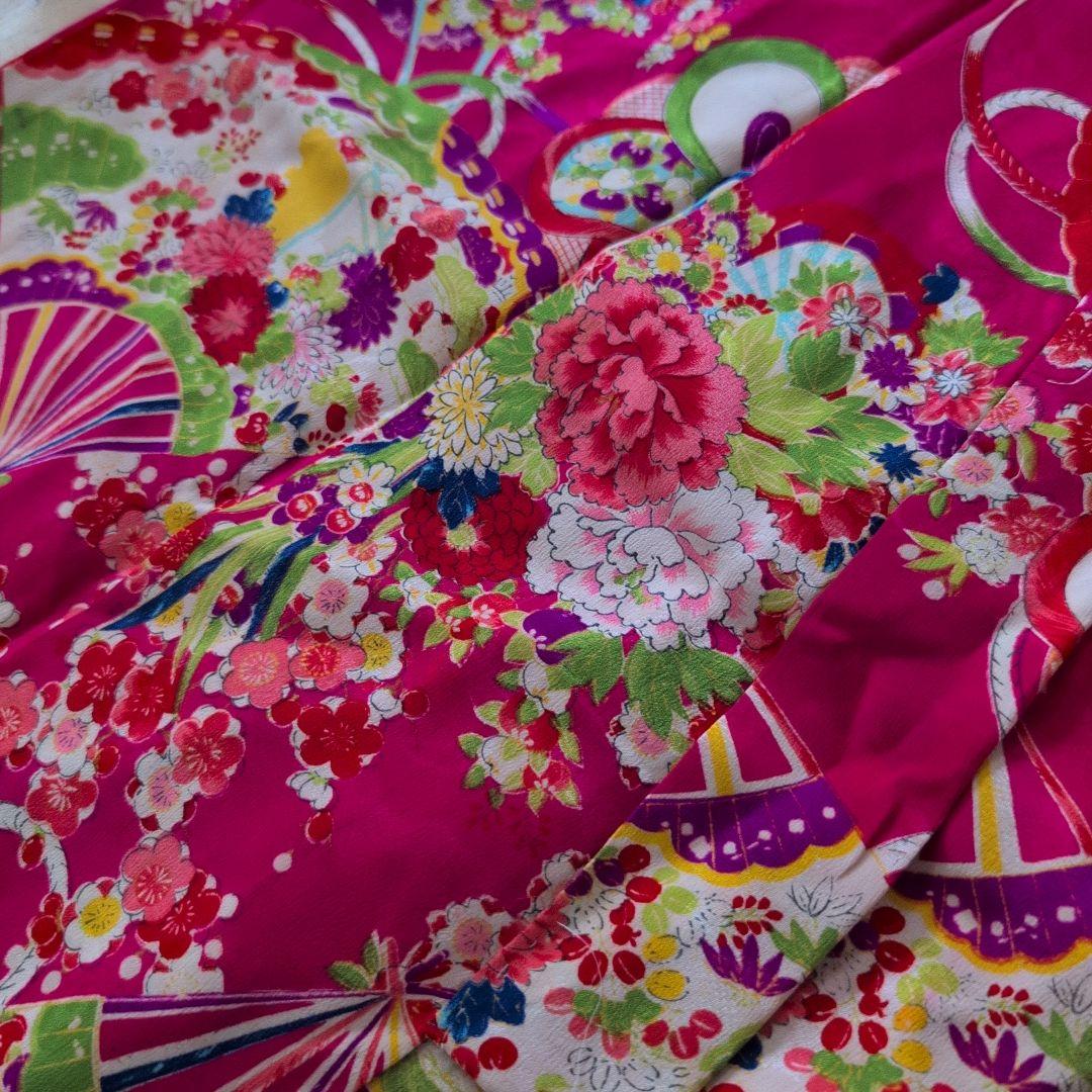 アンティーク着物　七五三　【マゼンタピンク】