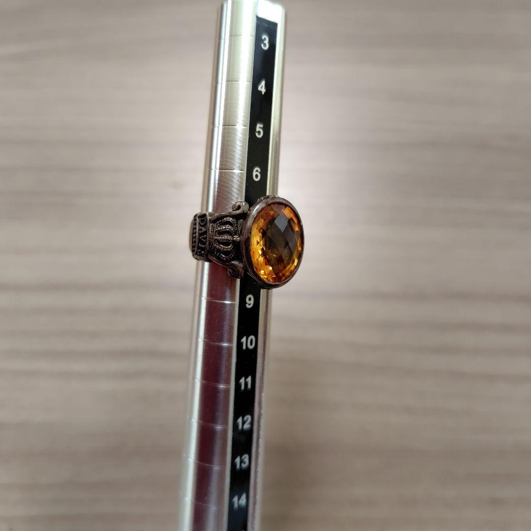 お値下げ　ジャスティンデイビス　ストーンリング シトリントパーズ