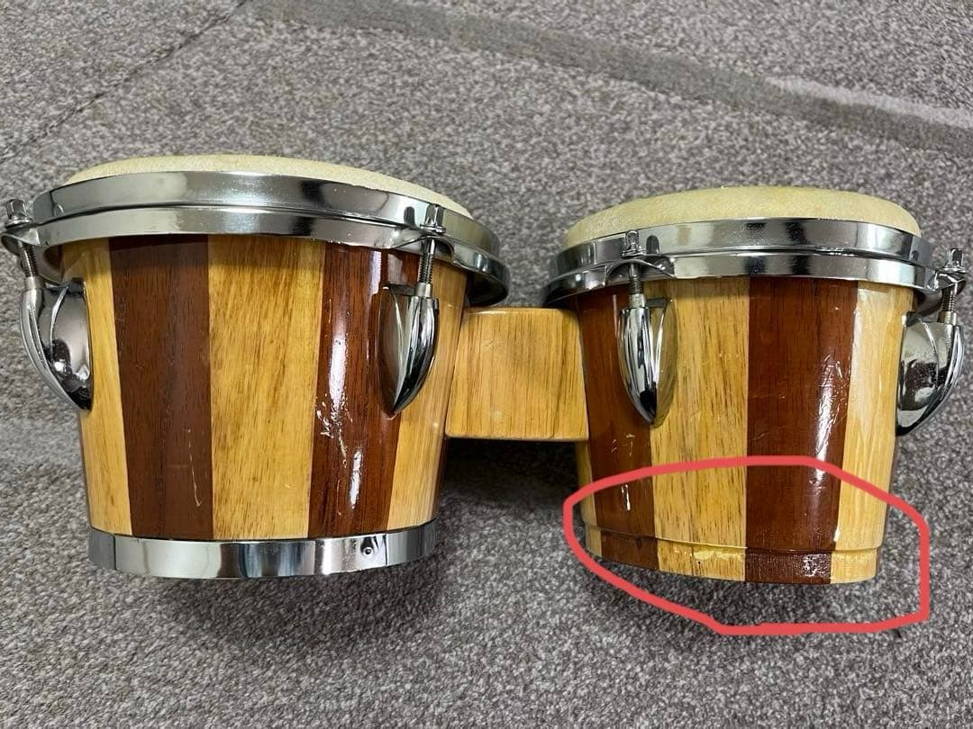 KIKUTANI MUSIC 木製ボンゴ スタンド付き