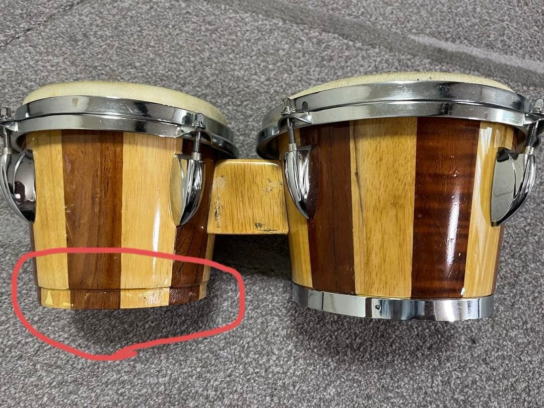 KIKUTANI MUSIC 木製ボンゴ スタンド付き