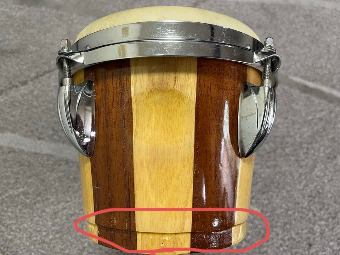 KIKUTANI MUSIC 木製ボンゴ スタンド付き