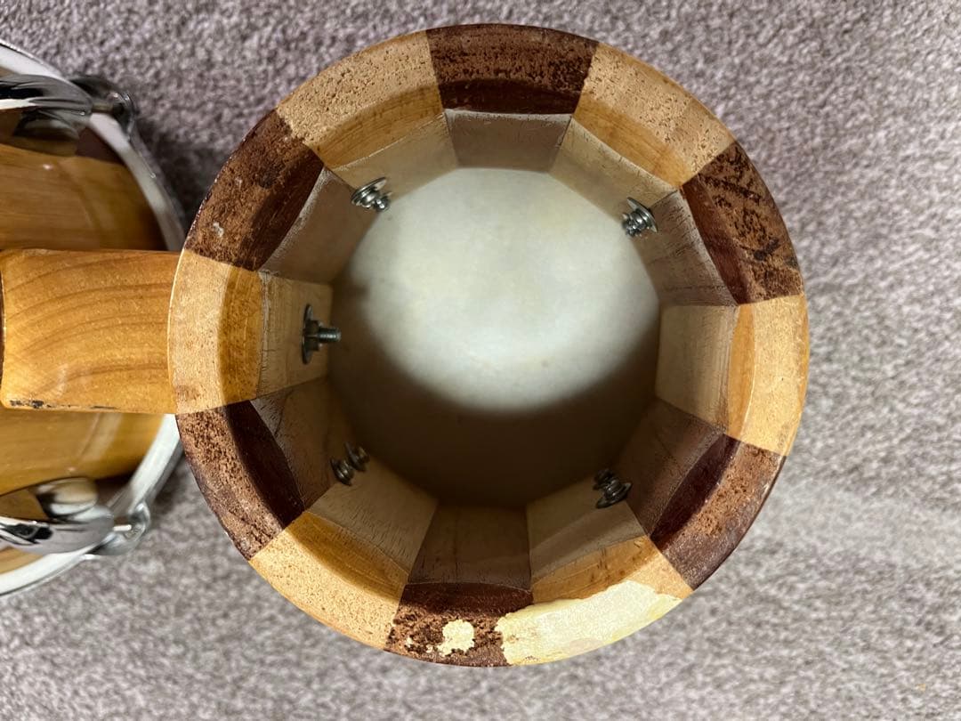 KIKUTANI MUSIC 木製ボンゴ スタンド付き