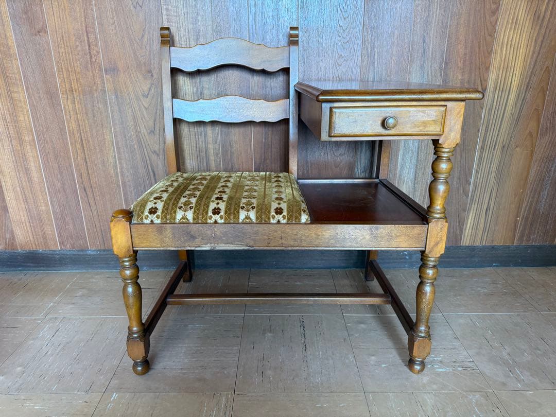 【O-2125】横浜ダニエル テレフォンチェア テレフォンベンチ 昭和レトロ