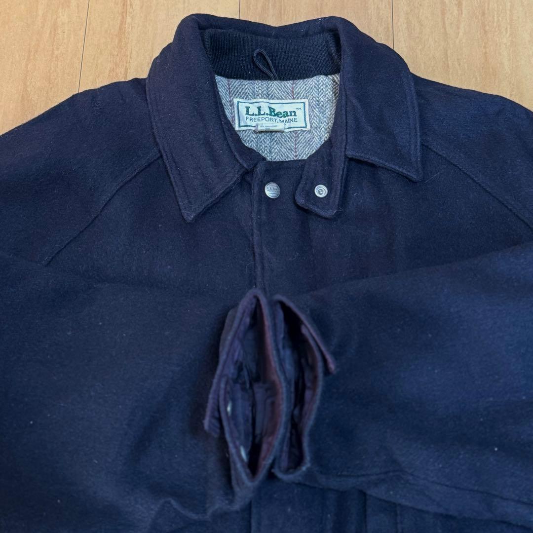 L.L.BEAN 80s USA製 ウールストームコート ダークネイビー