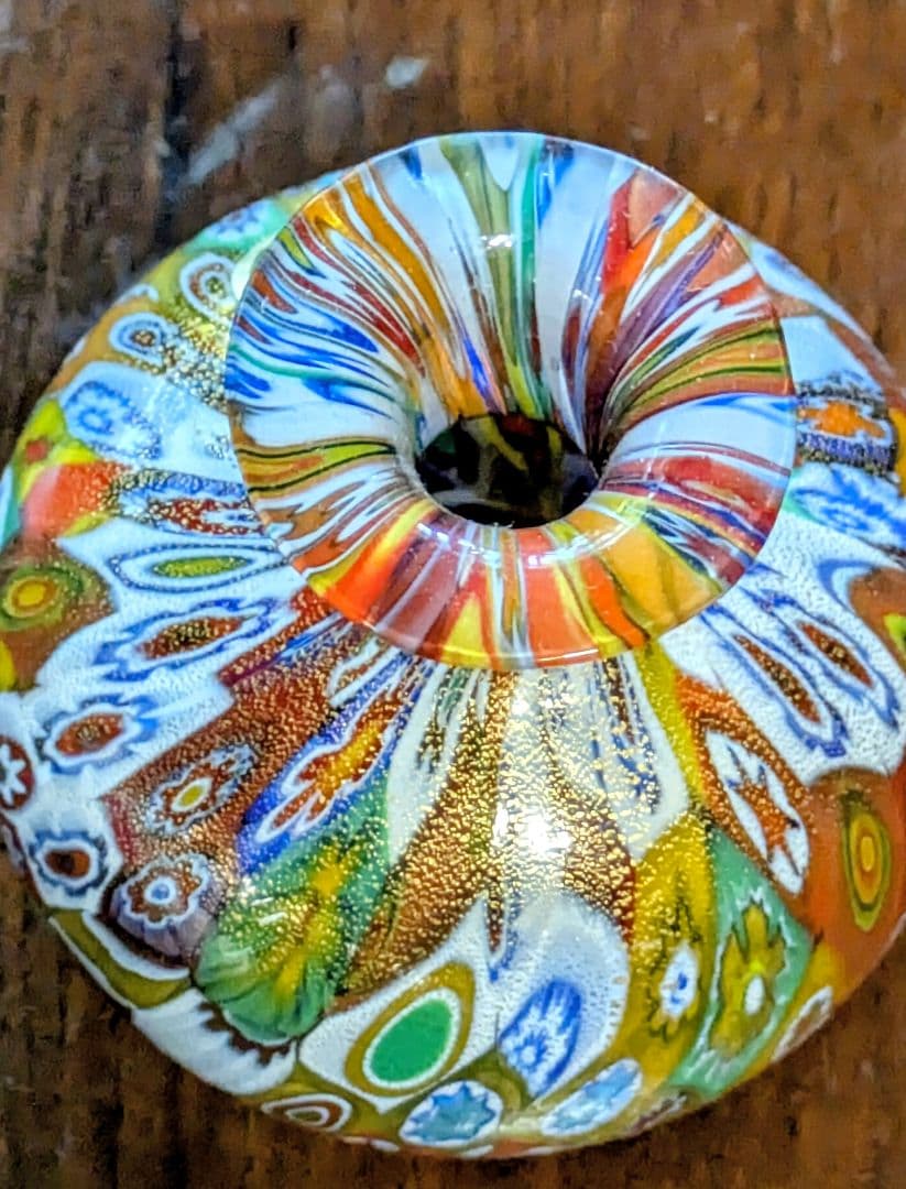 金彩！MURANO ムラーノ ミルフィオリ 花瓶 ベネチアン ガラス