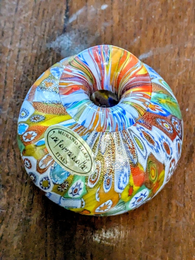 金彩！MURANO ムラーノ ミルフィオリ 花瓶 ベネチアン ガラス