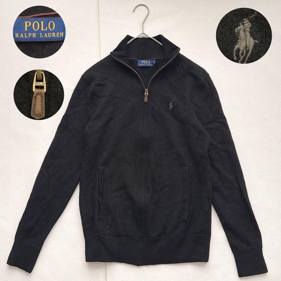 POLO RALPH LAUREN ウール フルジップ メンズS 黒
