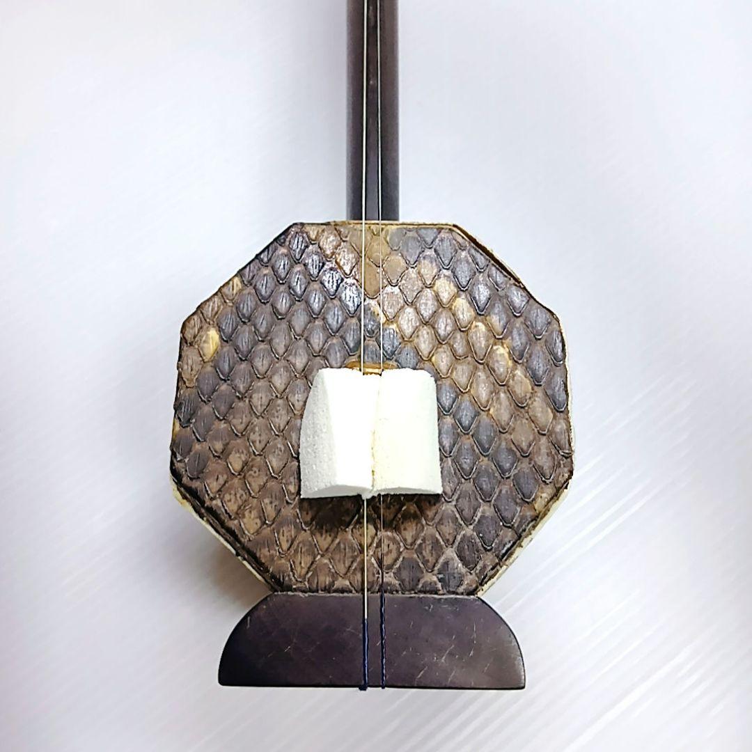 良品　北京二胡　中国　伝統楽器　弦楽器　民族楽器　天然皮　蛇　パイソン　ケース付