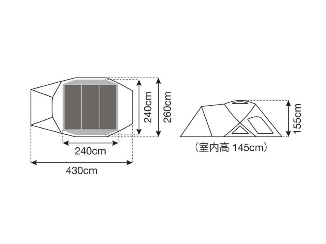 Peak ランドブリーズ Pro.3 キャンプテント SD-643