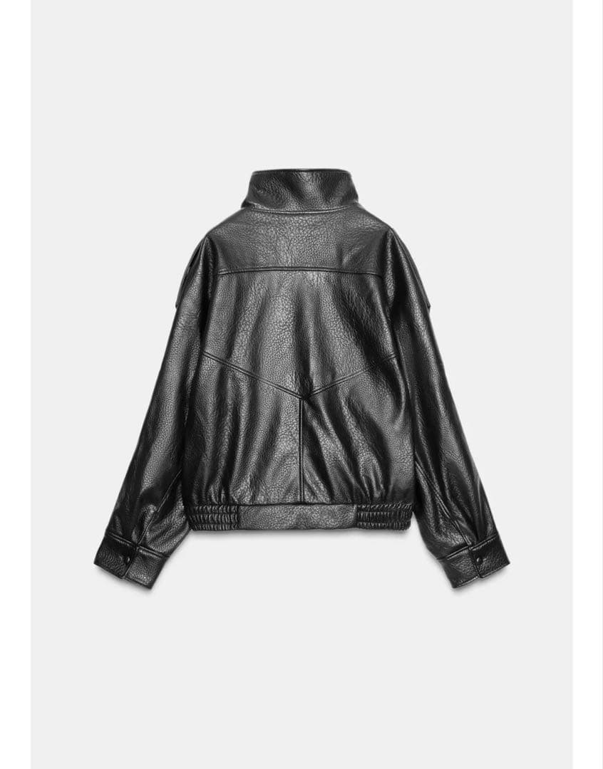 完売品⭐︎ZARA フェイクレザージャケット L ブラック 今期新作