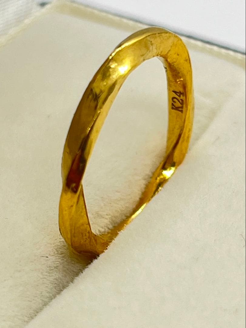 K24 純金 メビウスリング 3.31g指輪 リング 刻印あり ハンドメイド