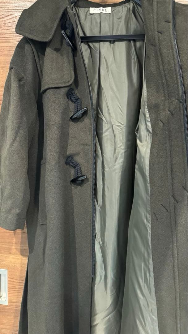 PINUE ピヌエ ダッフルコート チャコールM