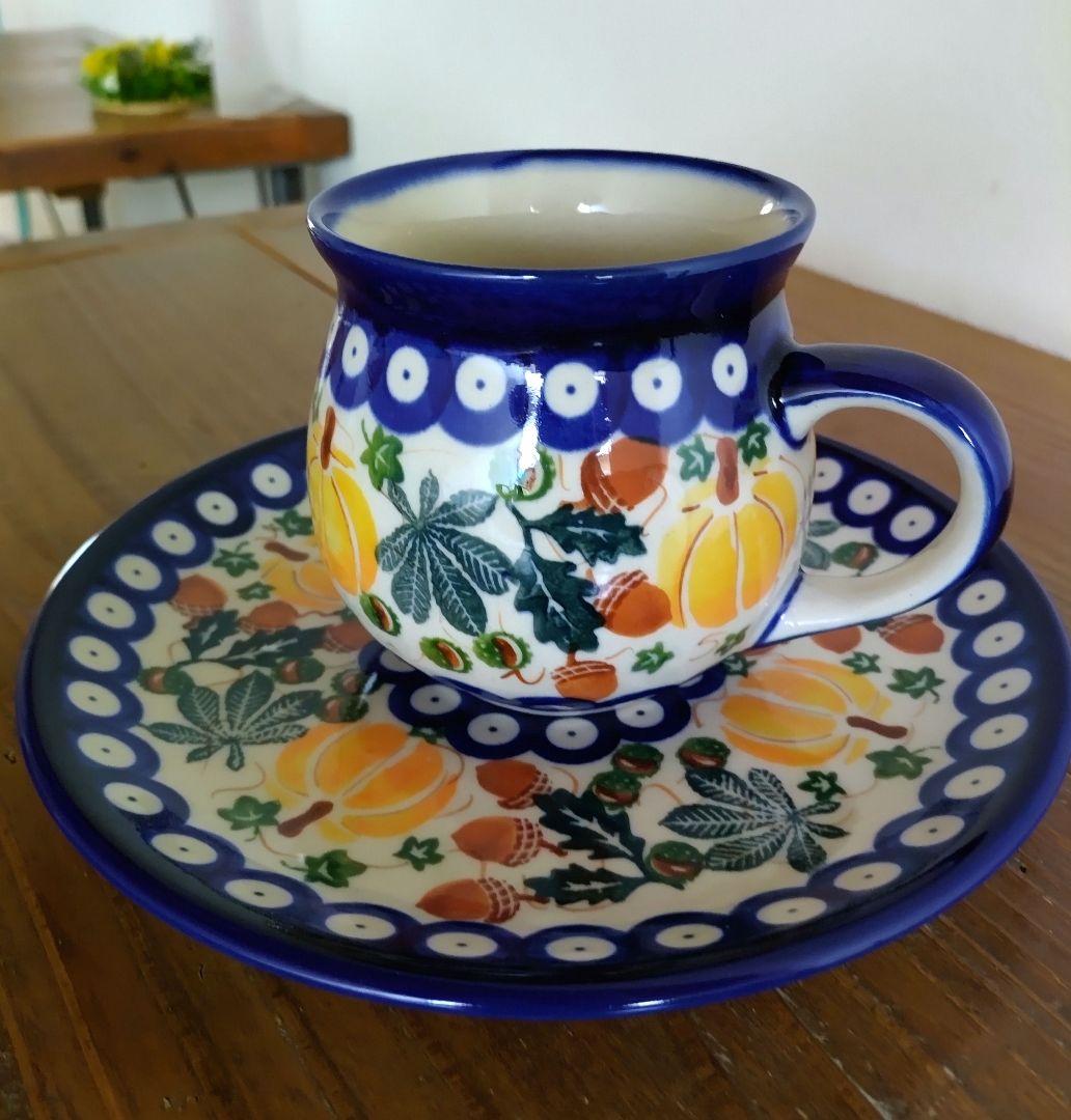 〈新品〉ポーリッシュポタリー マグカップとプレートのセット