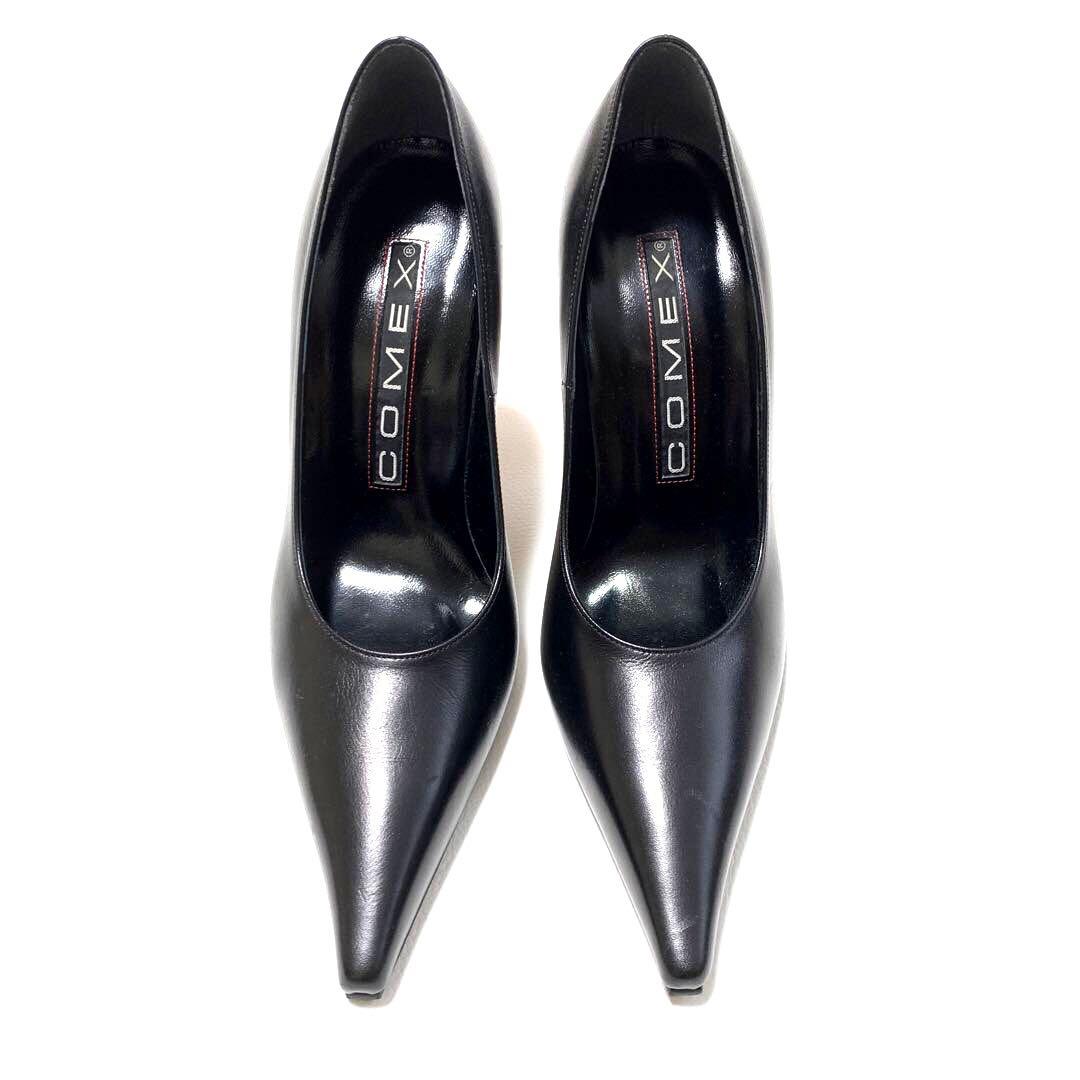 COMEX ポインテッドトゥ 本革 レザー ハイヒール 23cm